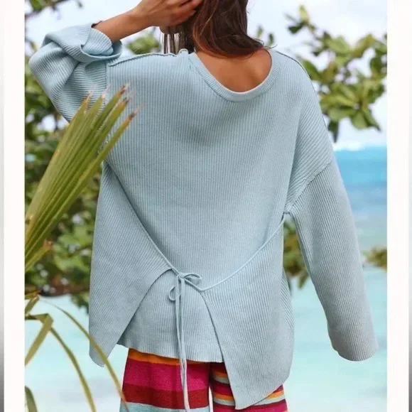 Free People Beach Brig Pullover Sweater Small-Will fit up to XL - Picture 2 of 2